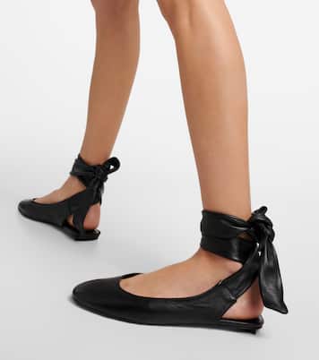 Cloe leather slingback flats | The Attico