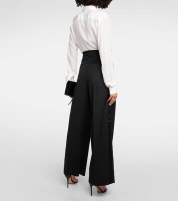 Weite Hose aus Schurwolle | Wardrobe.NYC