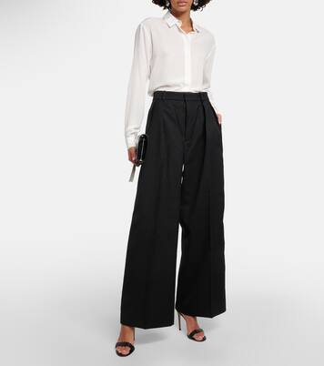 Weite Hose aus Schurwolle | Wardrobe.NYC