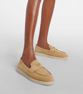 Loafers Saint Tropez aus Veloursleder | Prada
