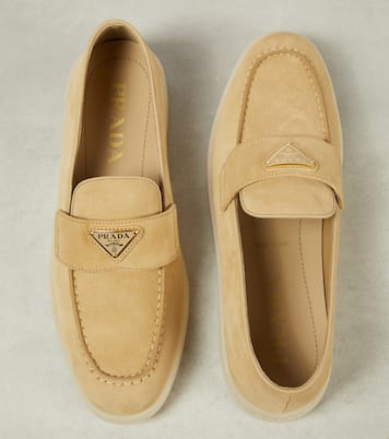 Loafers Saint Tropez aus Veloursleder | Prada