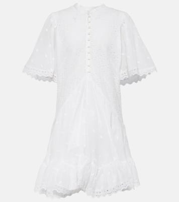 Robe Slayae brodée en coton | Marant Etoile