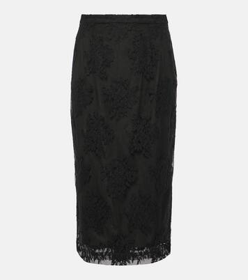 Midirock aus Baumwolle und Spitze | Dolce&Gabbana