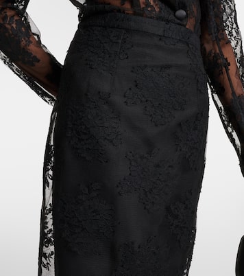 Midirock aus Baumwolle und Spitze | Dolce&Gabbana