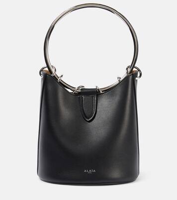 Ring Medium leather bucket bag | Alaïa