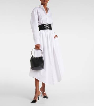 Ring Medium leather bucket bag | Alaïa