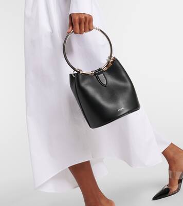 Ring Medium leather bucket bag | Alaïa