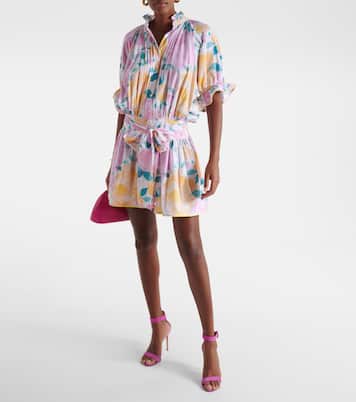 Robe en coton et lin à fleurs | Juliet Dunn