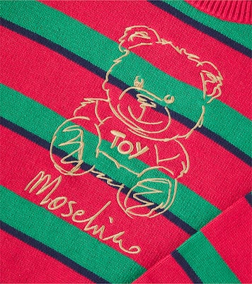 Teddy Bear striped cotton and wool sweater | Moschino Kids