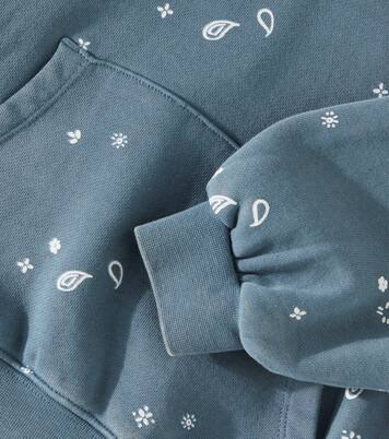 Paisley cotton jersey hoodie | Rylee + Cru