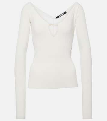 Le Haut Pralù scalloped ribbed-knit top | Jacquemus