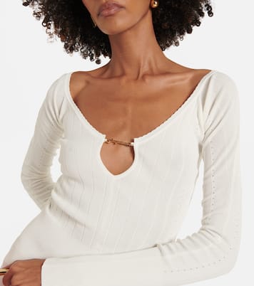 Le Haut Pralù scalloped ribbed-knit top | Jacquemus