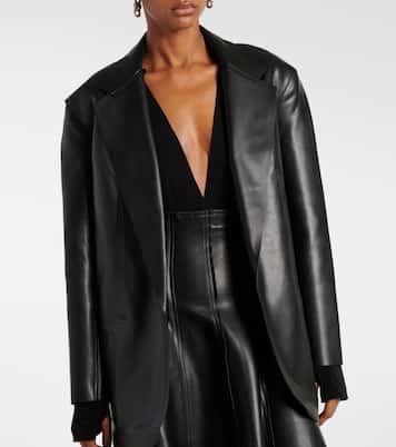 Oversize-Blazer aus Lederimitat | Norma Kamali