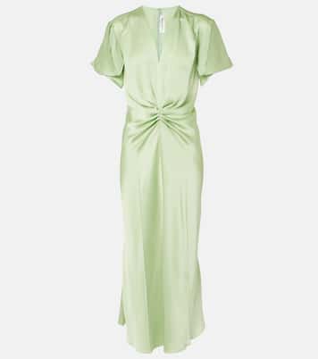 Robe midi en crêpe de satin  | Victoria Beckham