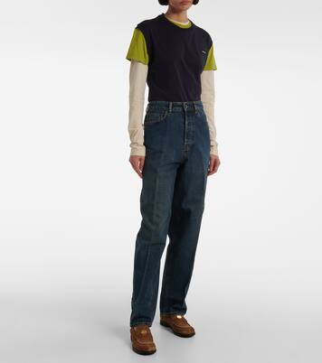 High-Rise Boyfriend Jeans | Miu Miu