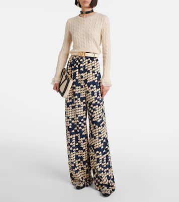 Pantalon ample imprimé en Cady Couture | Valentino