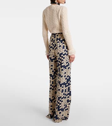 Pantalon ample imprimé en Cady Couture | Valentino