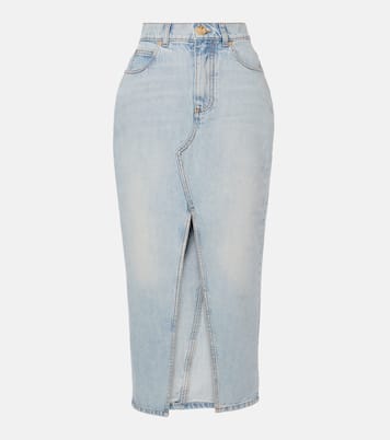 Falda midi en denim | Balmain