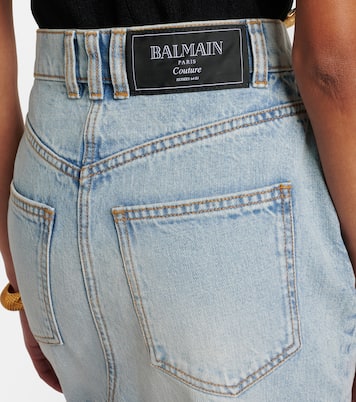 Falda midi en denim | Balmain