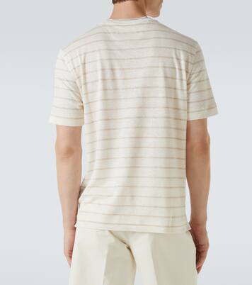Striped linen and silk-blend T-shirt | Zegna