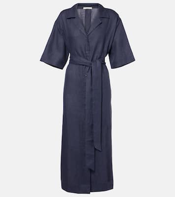 Robe midi Larnaca en lin | Asceno