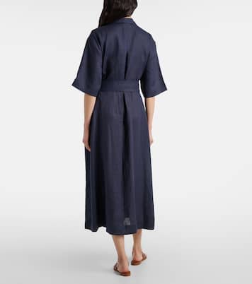 Robe midi Larnaca en lin | Asceno