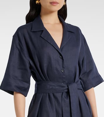 Robe midi Larnaca en lin | Asceno