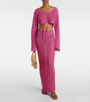 Falda larga Magen en mezcla de algodón | Bananhot