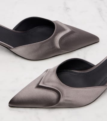 Le Cœur 3D 55 satin mules | Alaïa