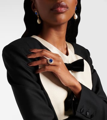 Ring VLogo Signature mit Kristallen | Valentino