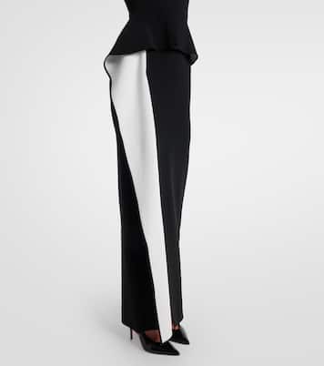 Embellished peplum satin crêpe gown | Roland Mouret