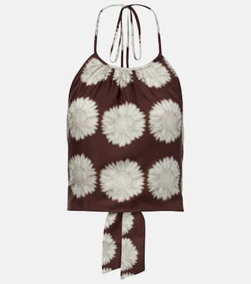 Bedrucktes Top Bello aus Seide | Asceno