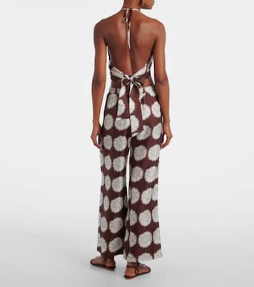 Bedrucktes Top Bello aus Seide | Asceno