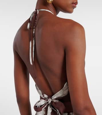 Bedrucktes Top Bello aus Seide | Asceno