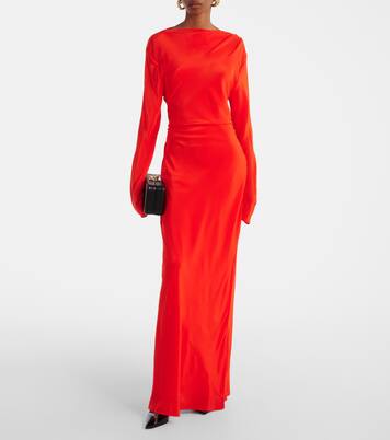 Robe longue Fresca en crêpe de soie | SIR