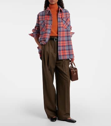 Americana plaid cashmere shirt | God's True Cashmere