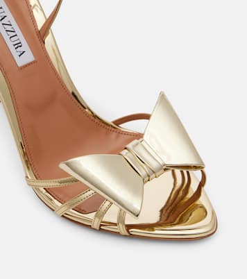 Sandalen Black Tie 105 aus Metallic-Lederimitat | Aquazzura