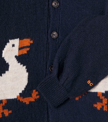 La Oca ribbed-knit wool-blend cardigan | Bobo Choses