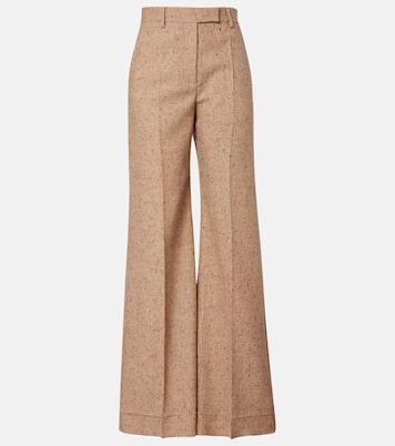High-rise virgin wool wide-leg pants | Valentino