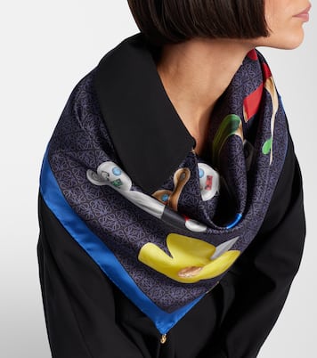 Anagram logo silk twill scarf | Loewe
