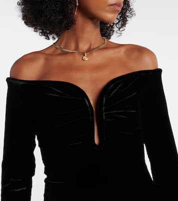 Off-shoulder midi dress  | Roland Mouret