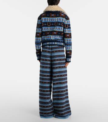 Knitted virgin wool straight pants | Stella McCartney