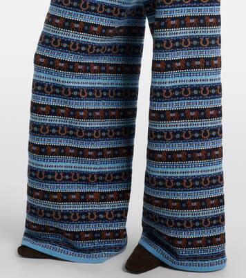 Knitted virgin wool straight pants | Stella McCartney