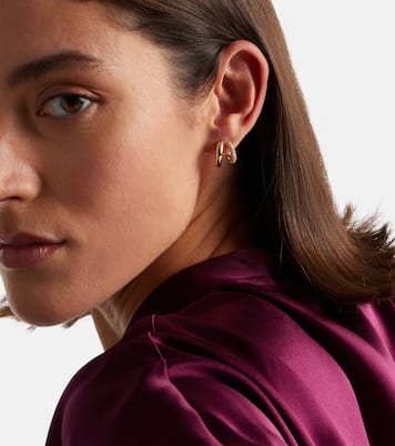 Ohrringe Hollow Tube aus 14kt Gelbgold (585/1000) mit Diamanten | Sydney Evan