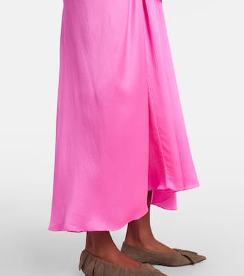 Gathered silk maxi dress | JW Anderson
