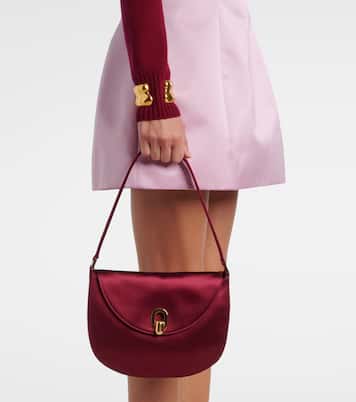 Schultertasche Tondo Small aus Satin | Savette