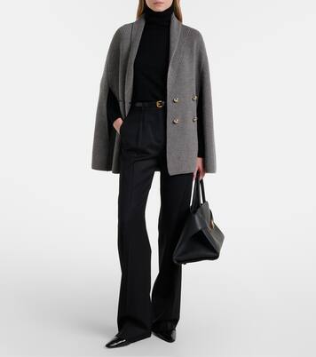Agenzia double-breasted virgin wool cape | Max Mara