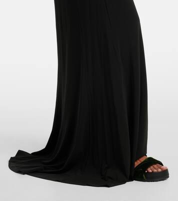 Scarf-detail jersey maxi dress | Plan C