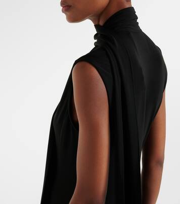 Scarf-detail jersey maxi dress | Plan C