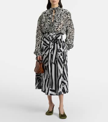 Bedruckter Midirock aus Baumwolle | Dries Van Noten